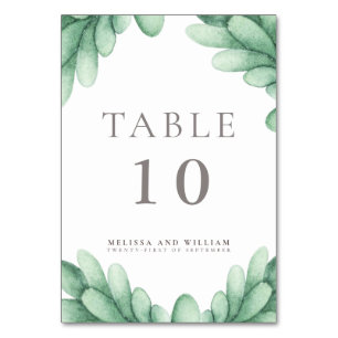 Saftige Hochzeit Tischnummer