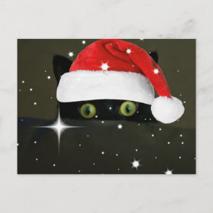Saftige Lucy-Weihnachtsmannmütze Feiertagspostkarte