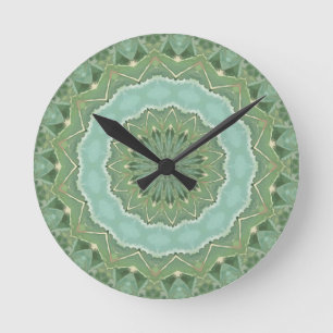 Saftige Mandala Runde Wanduhr