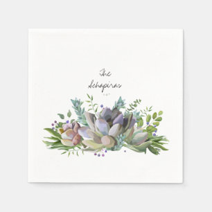 Saftige mit Blumenserviette Serviette