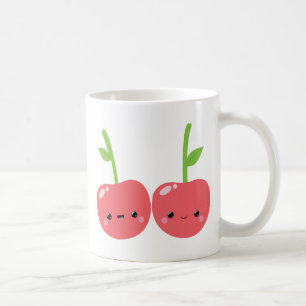 Saftige niedliche Kawaii Kirschen Tasse