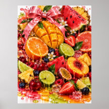 Saftige Obstwandkunst | Maximalistischer Küchendek