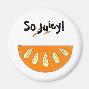 Saftige Orangenscheibe Magnet