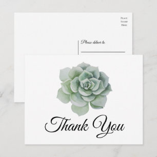 Saftige Salbeigrüne Florale Hochzeits-Dankeschön-K Postkarte