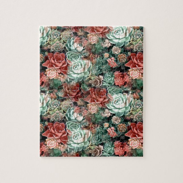 Saftige Succulents Puzzle (Vertikal)