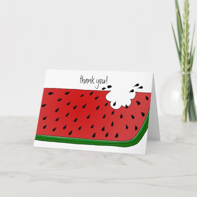 Saftige Wassermelone Dankeskarte (Vorderseite)