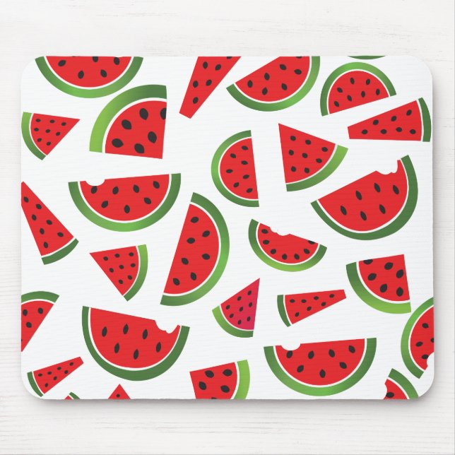Saftige Wassermelone schneidet Frucht-Muster Mousepad (Vorne)