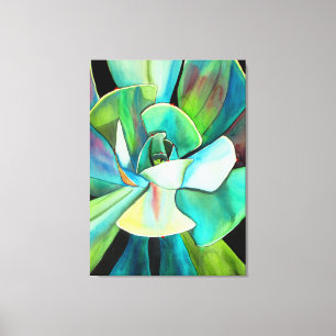 Saftige Wüsten-Pflanzen-Wasserfarbe-Malereikunst Leinwanddruck