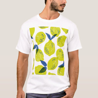 Saftige Zitronen: vintage nahtloses Muster. T-Shirt