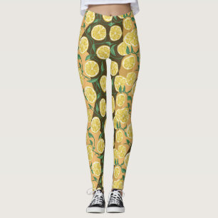 Saftige Zitronenmuster-Strumpfhose Leggings
