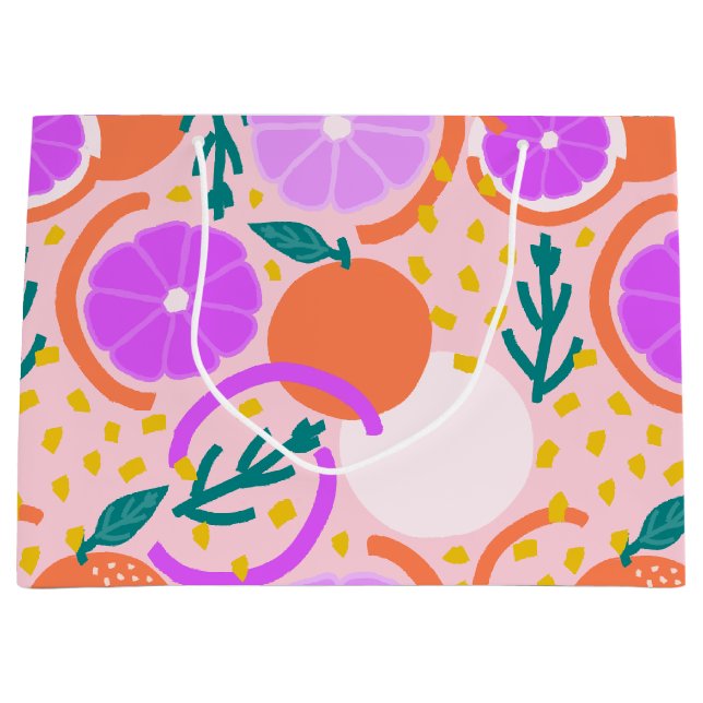 Saftige Zitrusfrucht Sommer Pink Lemonade Große Geschenktüte (Vorderseite)