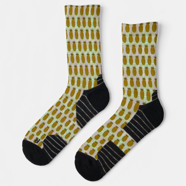 Saftiges Ananas-Karomuster Socken (Links)