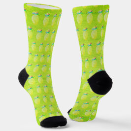 Saftiges Ananas-Kiwi-Grün-Muster Socken