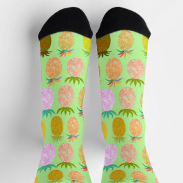Saftiges Ananas-Limette-Muster Socken