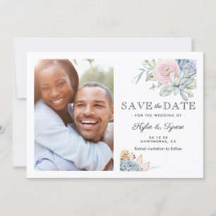 Saftiges BlumenSave the Date Foto Save The Date