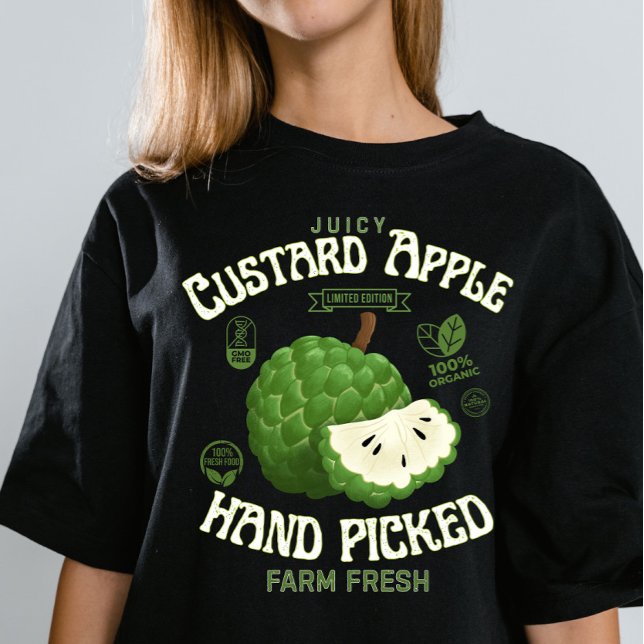 Saftiges Custard Apple Fruchtetikett  Tri-Blend Shirt (Von Creator hochgeladen)