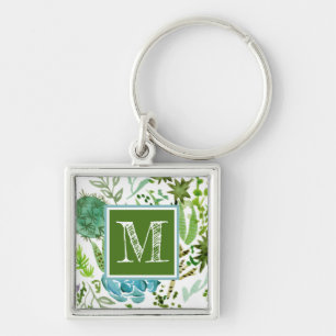 Saftiges Feld I des Monogramm-  Schlüsselanhänger