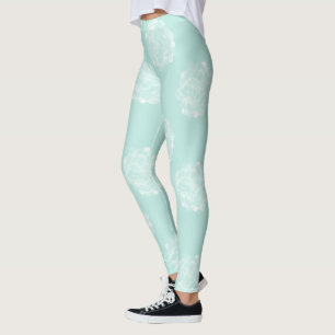 Saftiges Pastellmuster des Pflanzen-Glück-  Leggings