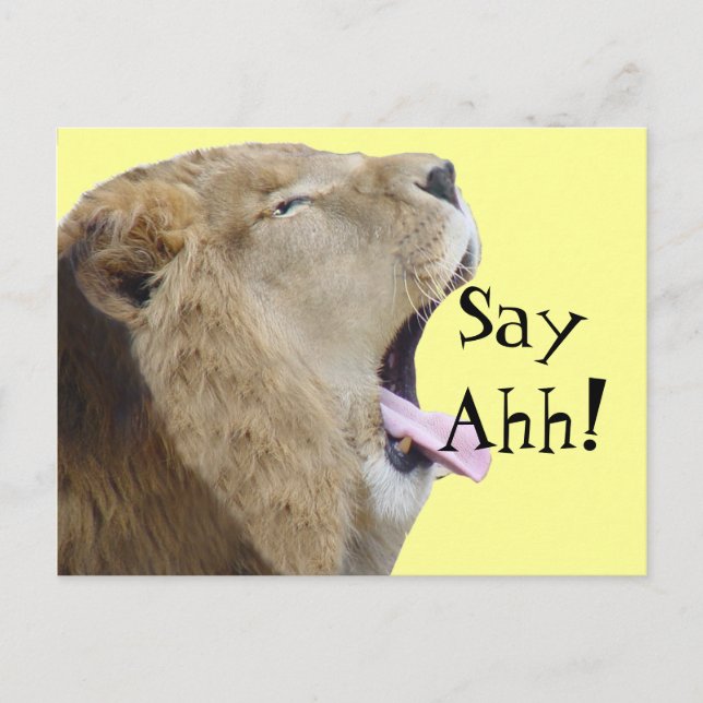 Sag Ahh! Patientenpostkarten Postkarte (Vorderseite)