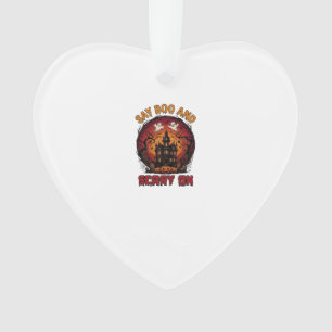 Sag Boo Grusel Spukhaus Geister Kürbisse Hallow Ornament