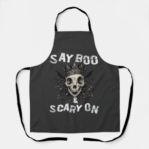 Sag Boo Gruseliger Totenkopf-Kronen-Fledermaus-Flü Schürze
