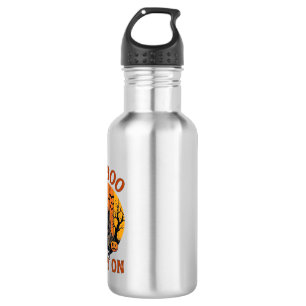 Sag Boo Gruseliges Halloween Spukhaus Schwarze Kat Edelstahlflasche