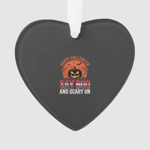 Sag Boo Halloween-Kürbisdesign_1 Ornament