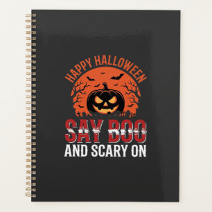 Sag Boo Halloween-Kürbisdesign_1 Planer