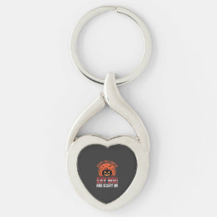 Sag Boo Halloween-Kürbisdesign_1 Schlüsselanhänger