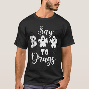 Sag Buh zu Drogen Lustige rote Schleife Woche Bewu T-Shirt