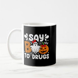 Sag Buh zu Drogen Lustiger Halloween-Rotband-Woche Kaffeetasse