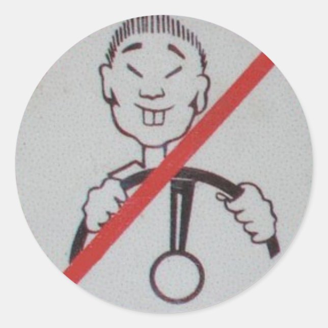 Sag einfach Nein Runder Aufkleber (Vorderseite)