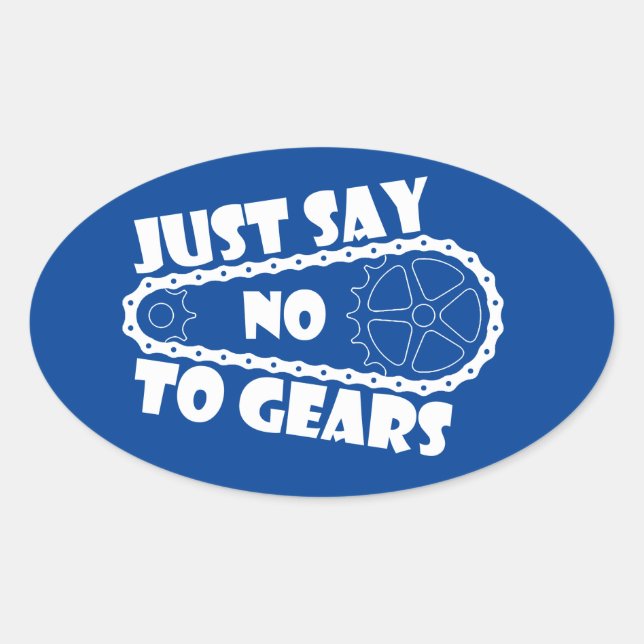 Sag einfach nein zu Gears Ovaler Aufkleber (Vorderseite)
