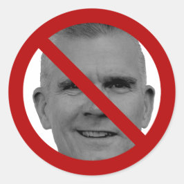 Sag einfach Nein zu Matt-Aufkleber Runder Aufkleber