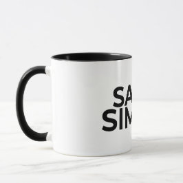 Sag es einfach Minimalistisches Zen-Zitat Kaffeeta Tasse