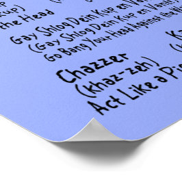 Sag es in jiddischem Poster