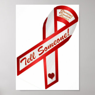 Sag es jemandem! Zervikalkander verhindern Poster
