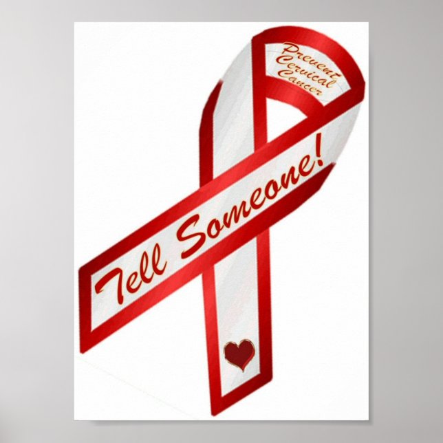 Sag es jemandem! Zervikalkander verhindern Poster (Vorne)