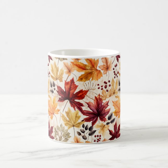 Sag es mit Herbstblättern 3 - Kaffeetasse (Mittel)