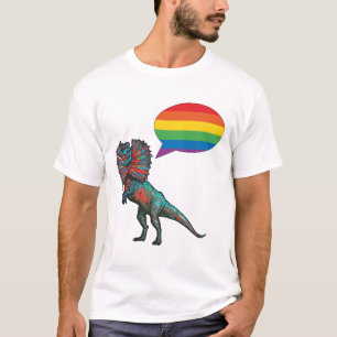 Sag es! Sag Gay! LGBTQIA+ Dinosaurier T-Shirt