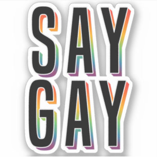 SAG GAY AUFKLEBER