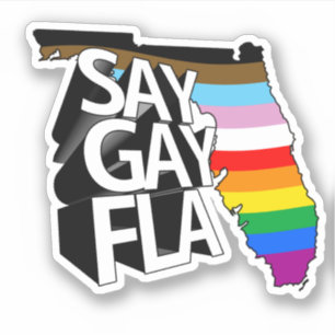 SAG GAY FLA AUFKLEBER