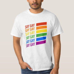 Sag Gay Sag Gay - Regenbogenbalken T-Shirt