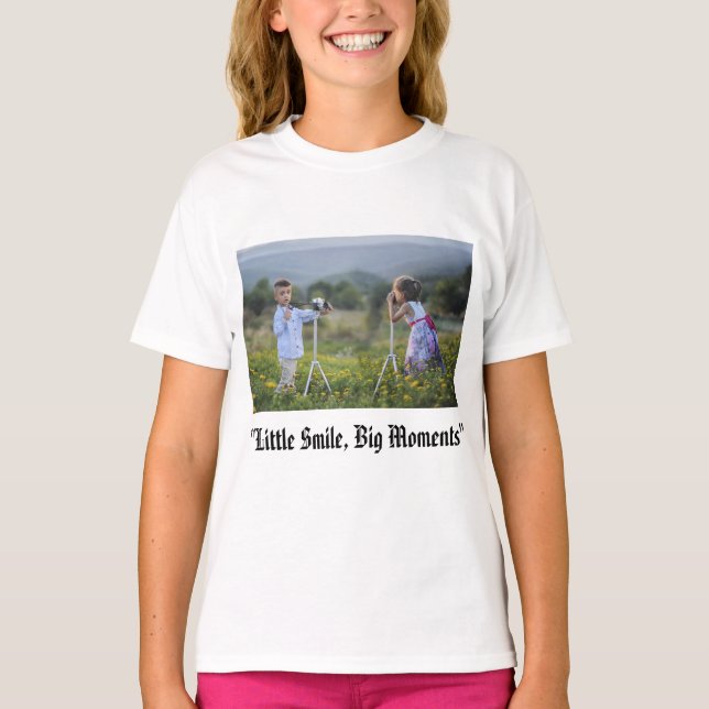 "Sag 'Happy Lächeln'!' T-Shirt (Vorderseite)