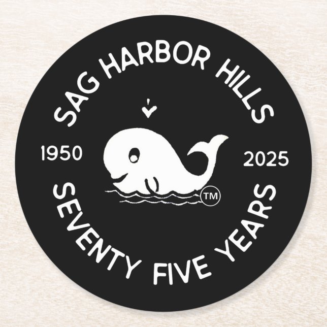 SAG HARBOR HILLS BEVERAGE COASTER RUNDER PAPPUNTERSETZER (Vorderseite)