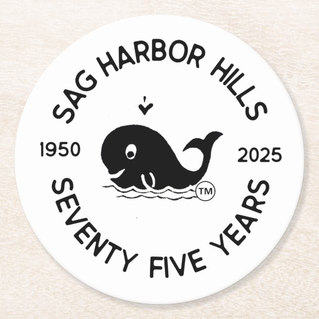 SAG HARBOR HILLS BEVERAGE COASTER RUNDER PAPPUNTERSETZER (Vorderseite)