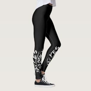 Sag Ja zu neuen Erfahrungen (weißer Text) Leggings