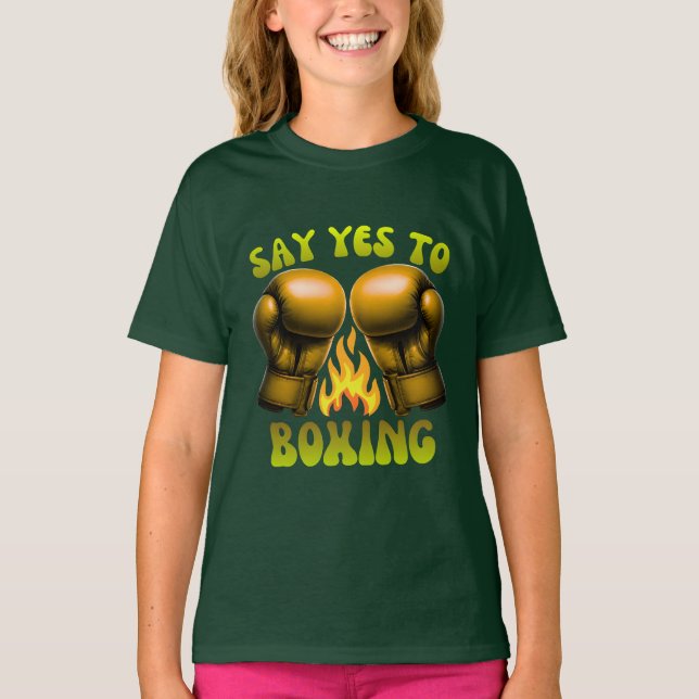 Sag Ja zum Boxen T-Shirt (Vorderseite)