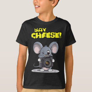 Sag Käse Lustige Maus Fotograf Foto Kamera H T-Shirt
