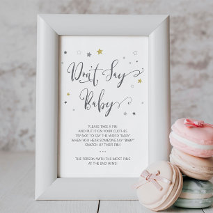 Sag kein Babyposter Neutrale Babydusche für Gesc Poster